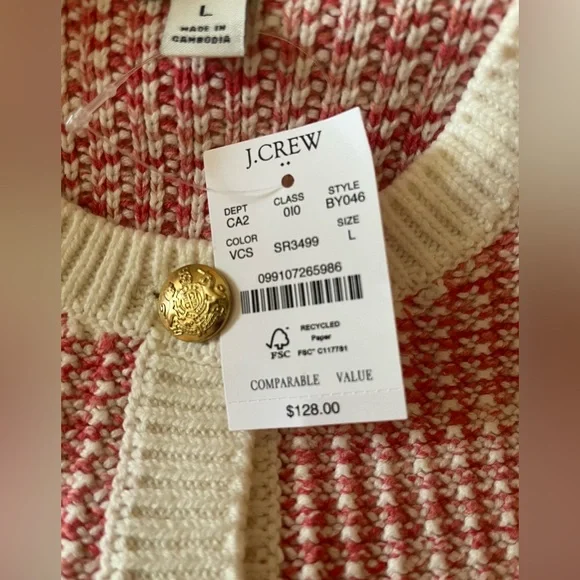 J CREW Popcorn Stitch Cardigan Sweater - Picture 13 of 14